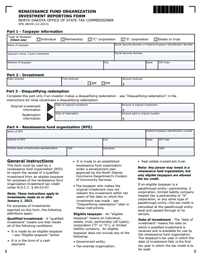 FREE 20 Investment Form Samples In PDF