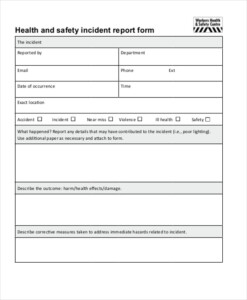 FREE 22 Sample Incident Report Templates In PDF MS Word