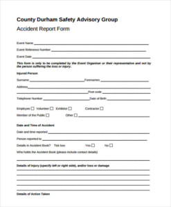 FREE 27 Sample Accident Report Forms In PDF