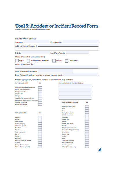 FREE 32 Accident Forms In PDF MS Word XLS