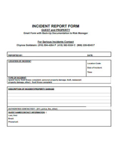 FREE 4 Restaurant Incident Report Samples In PDF MS Word Google Docs