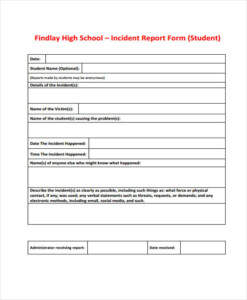 FREE 41 Sample Incident Report Forms In PDF Pages Excel MS Word