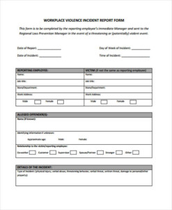 FREE 41 Sample Incident Report Forms In PDF Pages Excel MS Word