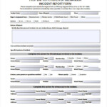 FREE 41 Sample Incident Report Forms In PDF Pages Excel MS Word