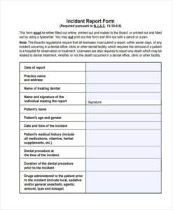 FREE 41 Sample Incident Report Forms In PDF Pages Excel MS Word