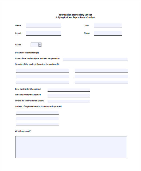 FREE 42 Incident Report Forms In PDF MS Word Excel