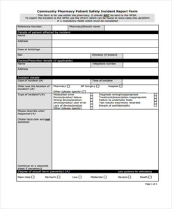 FREE 42 Incident Report Forms In PDF MS Word Excel