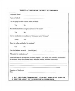 FREE 42 Incident Report Forms In PDF MS Word Excel