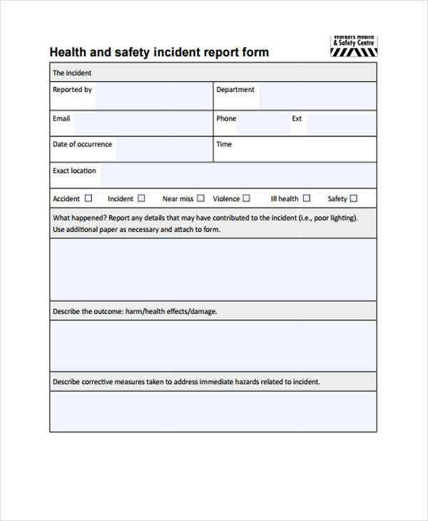 FREE 42 Incident Report Forms In PDF MS Word Excel