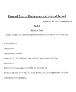 FREE 7 Annual Performance Appraisal Forms In PDF MS Word