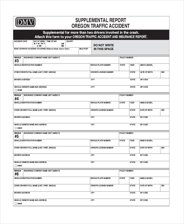 FREE 9 Sample DMV Accident Report Forms In PDF MS Word Pages 