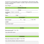 Free Accident Incident Report Form PDF Word EForms