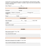 Free Employee Incident Report Template PDF Word EForms