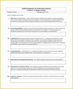 Free Employee Review Template Of 46 Employee Evaluation Forms