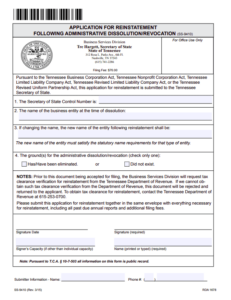 Free Guide To Reinstate Or Revive A Tennessee Limited Liability Company