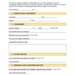 Free HIPAA Incident Report Form Sample PDF Word EForms