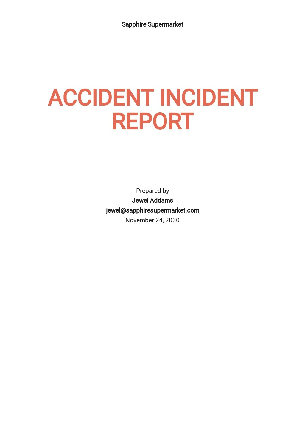 Free Incident Report Google Docs Templates 39 Download Template