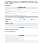 Free Incident Report Templates 18 Sample PDF Word EForms