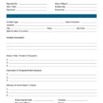 Free Workplace Incident Report Form Template Free Templates Printable