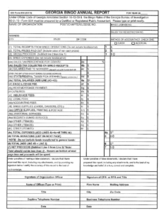 GBI Form B04 Download Fillable PDF Or Fill Online Georgia Bingo Annual