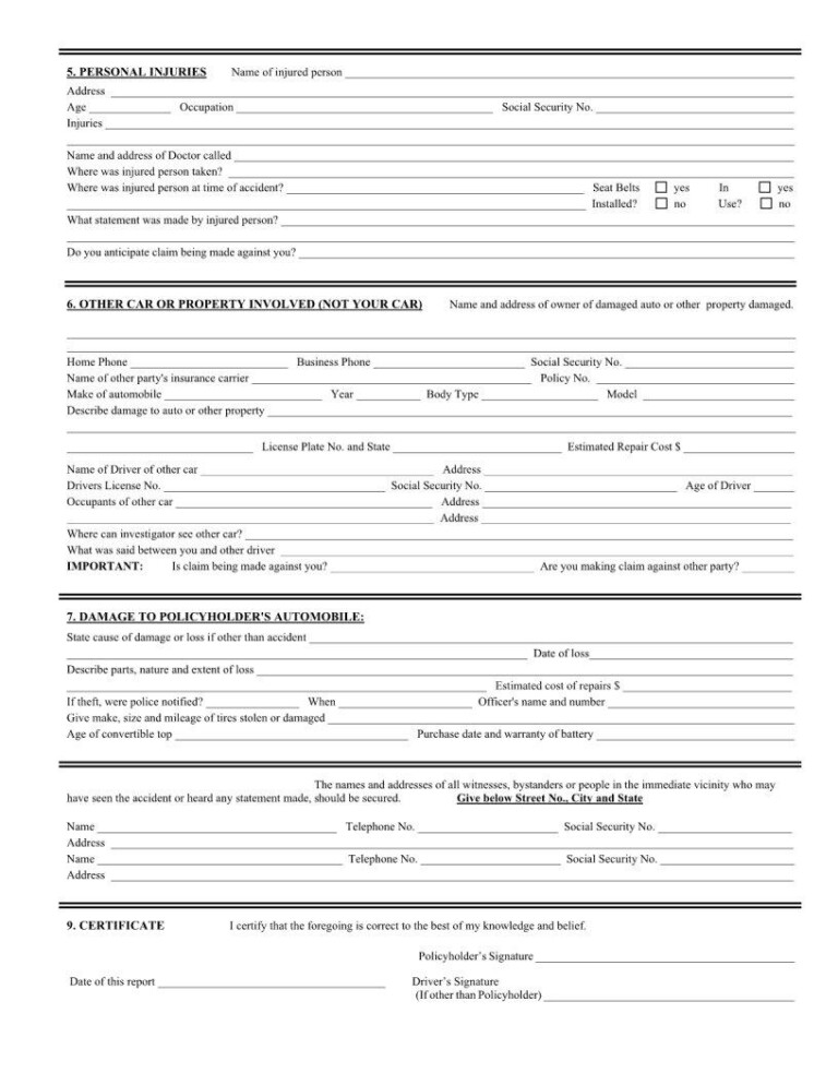 Geico Claim Report Printable Form Fill Out Printable PDF Forms Online ...