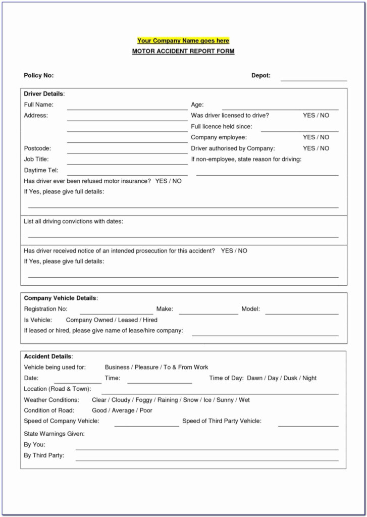 Georgia Uniform Motor Vehicle Accident Report Form Form Within Motor 