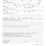 Get Our Sample Of Injury Incident Report Form Template Incident