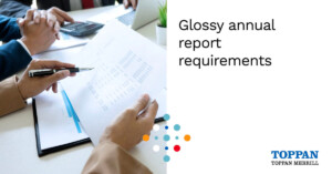 Glossy Annual Report Requirements Toppan Merrill