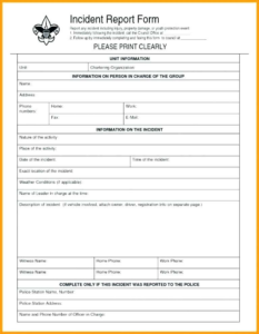 Health And Safety Incident Report Form Template 2 TEMPLATES EXAMPLE