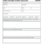 Health And Safety Incident Report Form Template 9 PROFESSIONAL