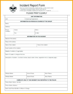 Health And Safety Incident Report Form Template TEMPLATES EXAMPLE