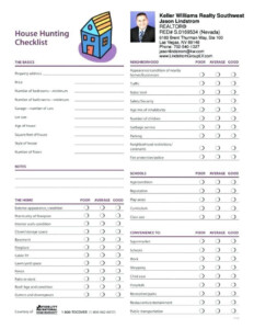 House Flipping Worksheet House Hunting Checklist Real Estate