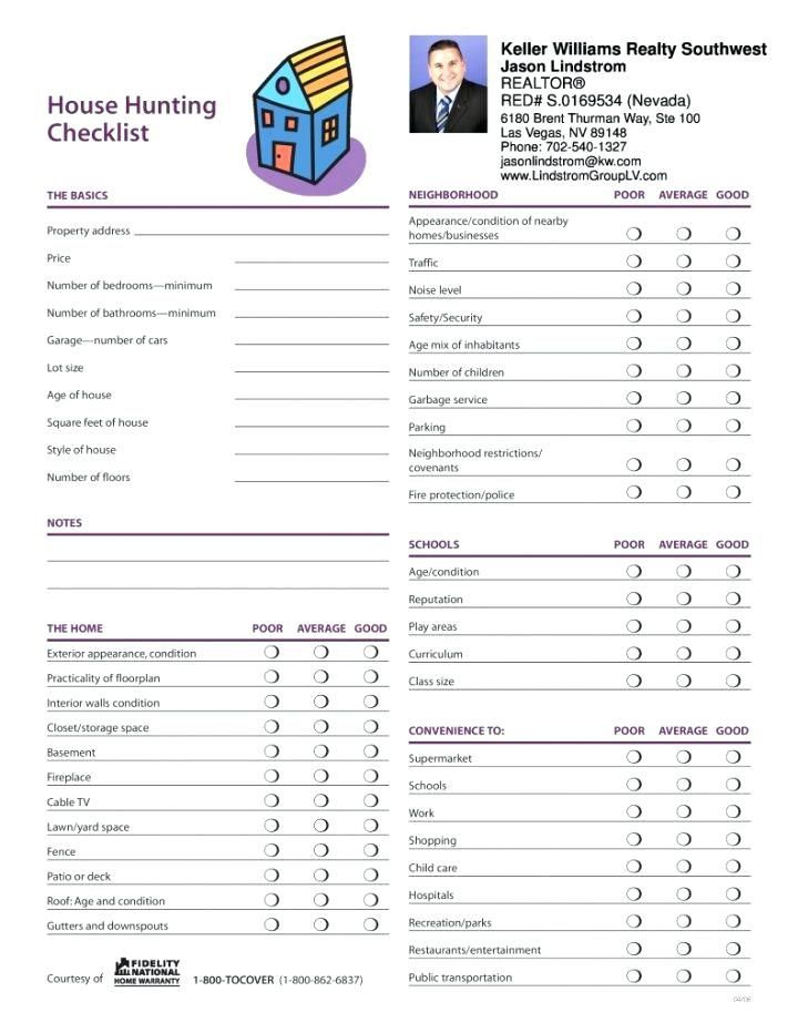 House Flipping Worksheet House Hunting Checklist Real Estate 