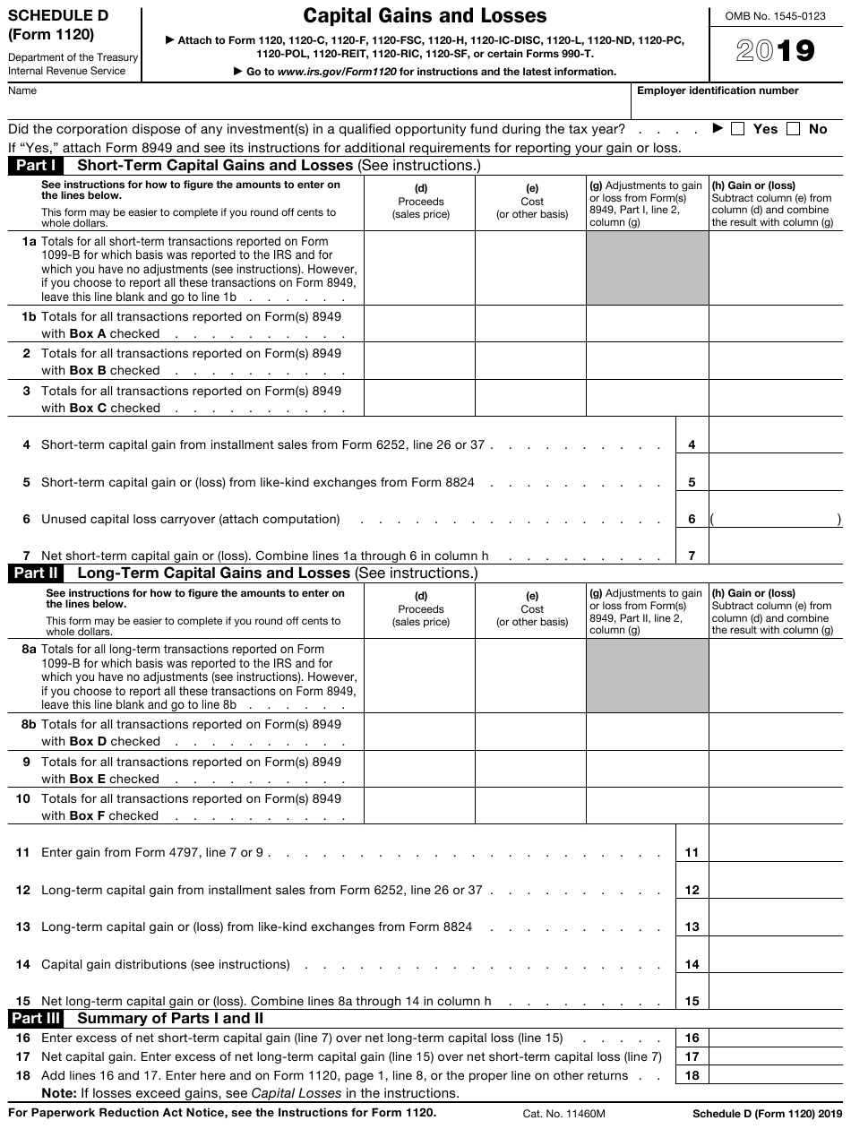 How Are Capital Gains Reported On Form 1120 s Taxed ReportForm