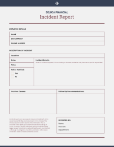 How Do I Create An Incident Report Template Printable Form Templates