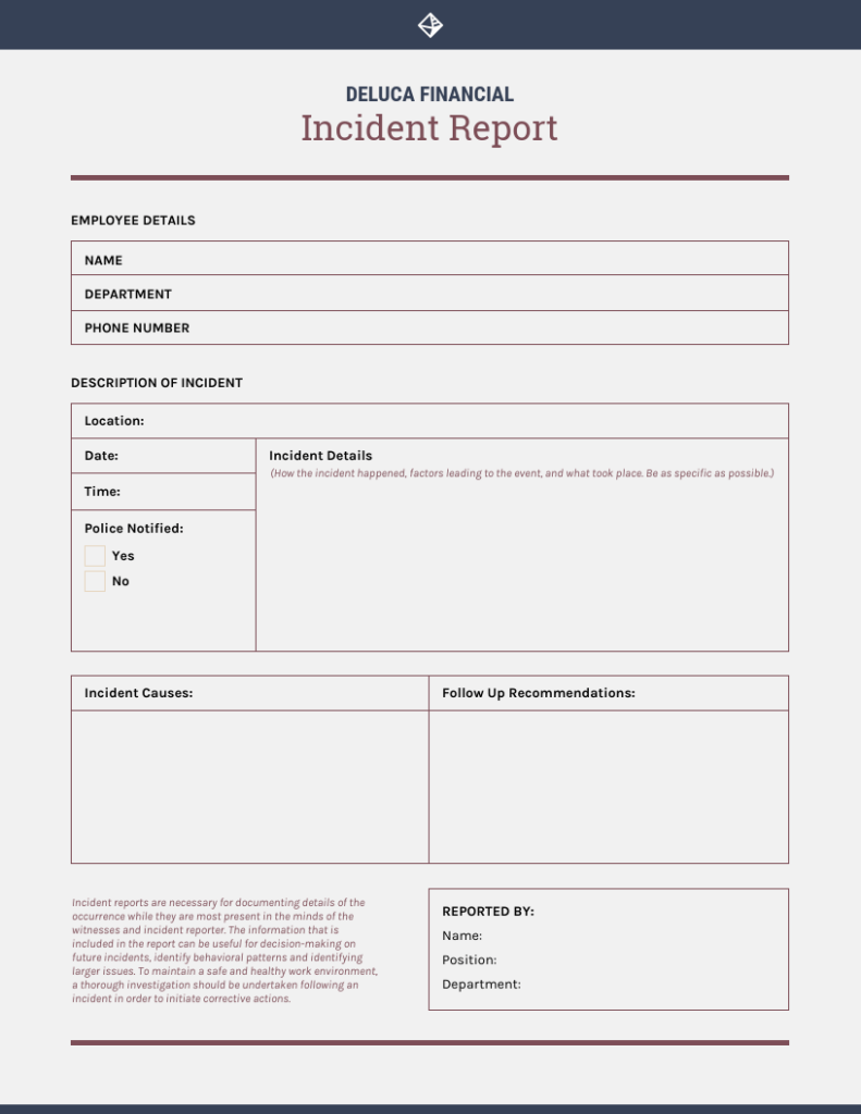 How Do I Create An Incident Report Template Printable Form Templates 