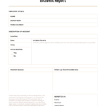 How Do I Create An Incident Report Template Printable Form Templates
