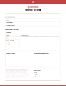 How Do I Create An Incident Report Template Printable Form Templates