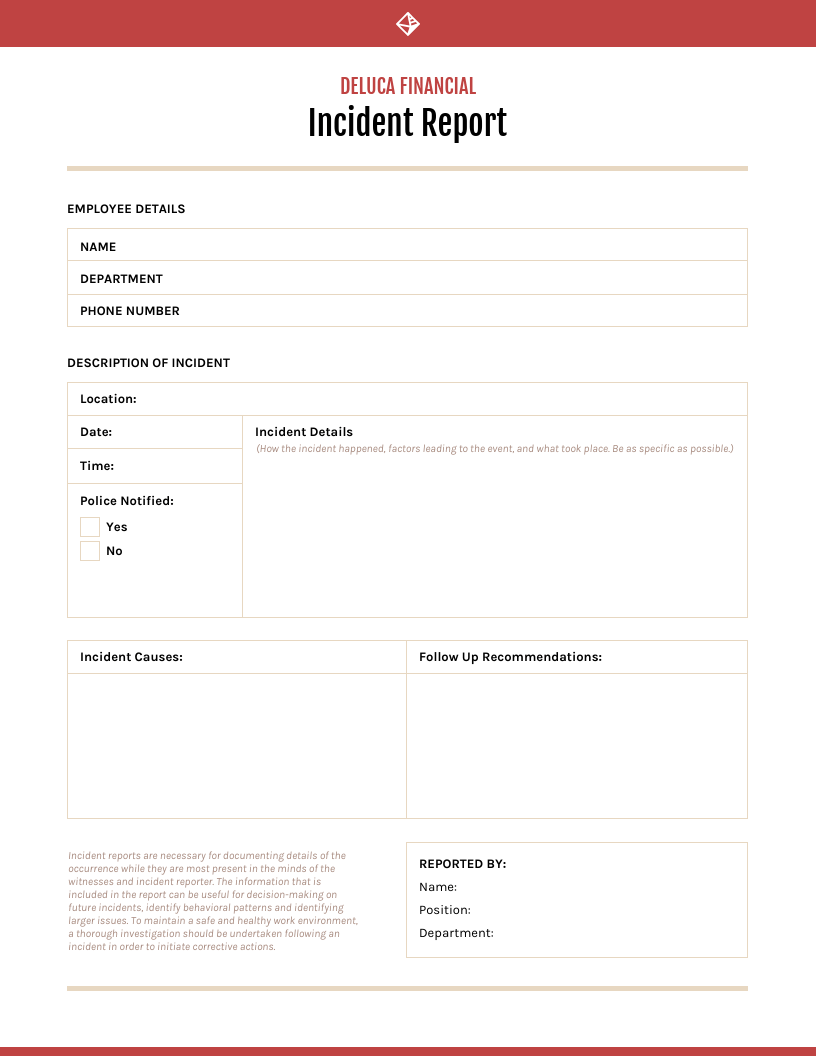 How Do I Create An Incident Report Template Printable Form Templates 