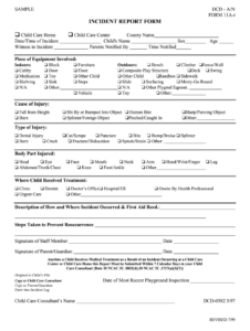 How To Fill Out An Incident Report Child Care Fill Out Sign Online