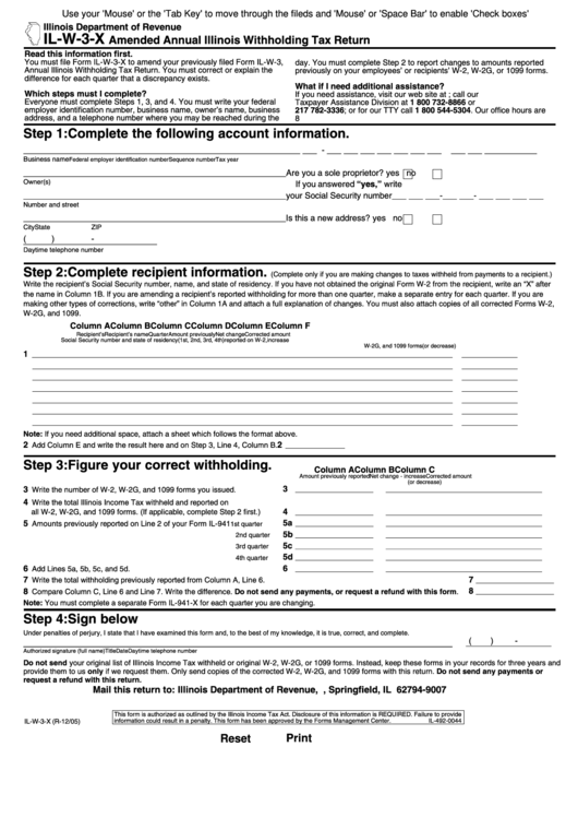 Illinois Tax Withholding Form Printable Printable Forms Free Online