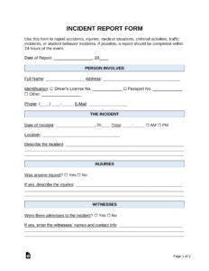 Incident Investigation Template