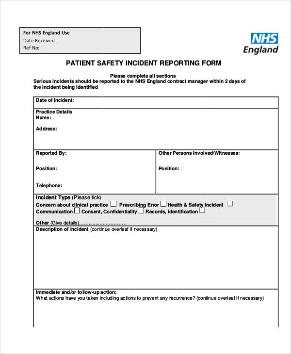 Incident Report 58 Examples Samples PDF Google Docs Pages DOC 
