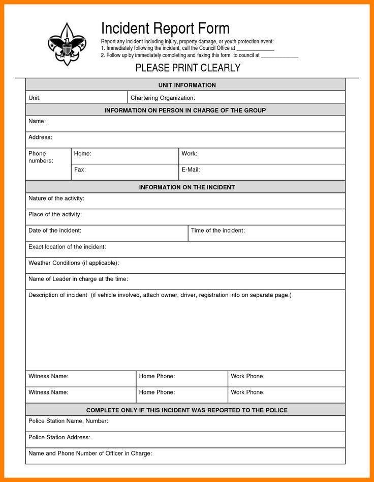 Incident Report E Word Employee Form Jpg Wordlate Image Pertaining To 