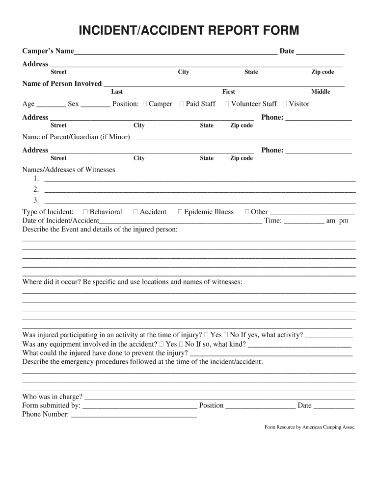 Incident Report Form Fill Out Sign Online DocHub