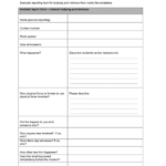 Incident Report Form On Bullying In Word And Pdf Formats