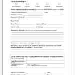 Incident Report Form Template Qld 2 PROFESSIONAL TEMPLATES Job