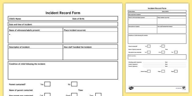Incident Report Register Template 4 TEMPLATES EXAMPLE TEMPLATES 