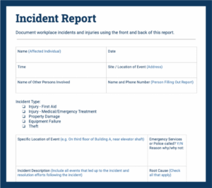 Incident Report Samples To Help You Describe Accidents Safesite