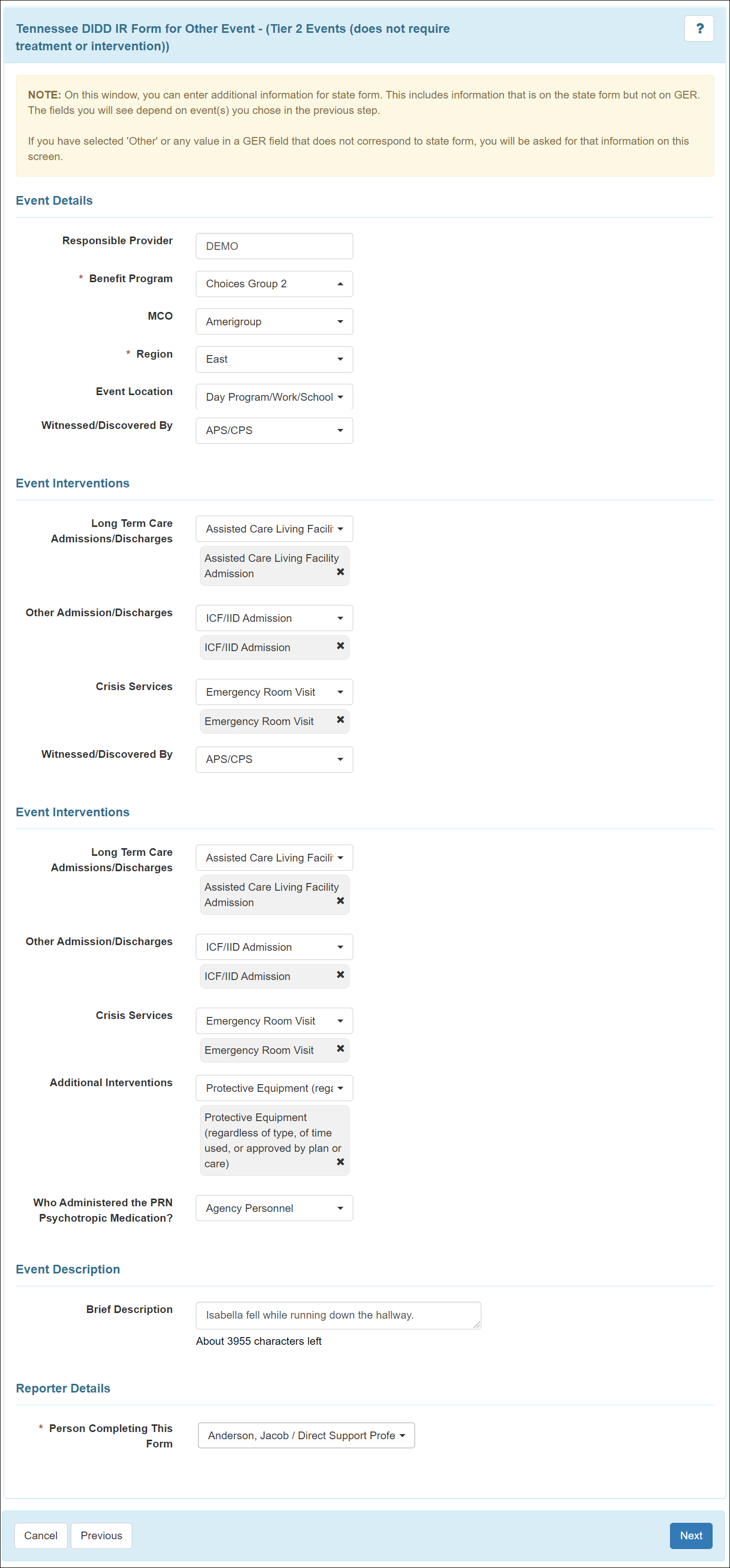 Incident Reporting Tennessee